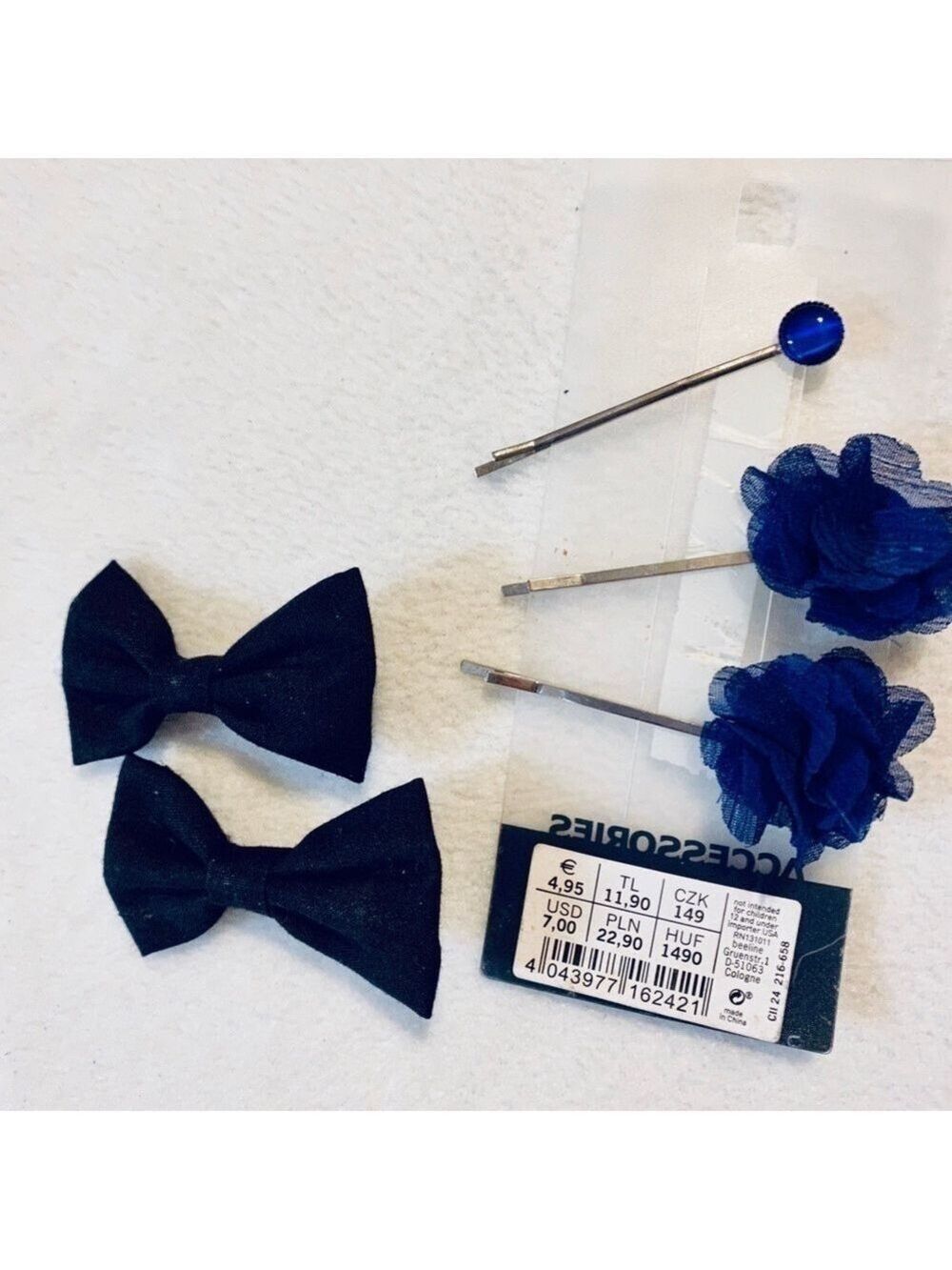 Hair Bobby Pins Rhinestones Bows Accessories NWT - Picture 7 of 8
